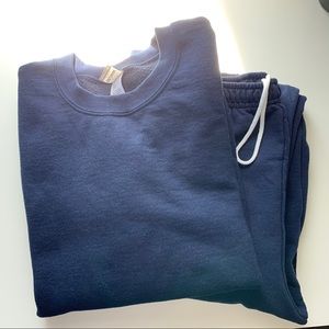 Navy Blue Sweatsuit Set